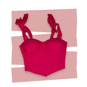 NEW Pink Tie Strap Princess Crop.